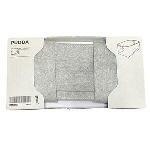 IKEA Pudda Felt Storage Basket Organizer Grey 6x11x4 in NEW